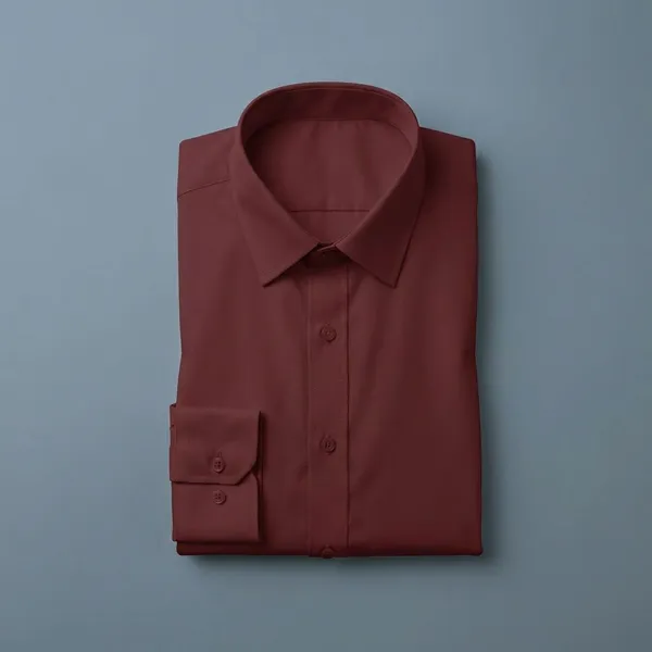 Maroon_Cotton_Blend_Solid_Burgundy_Formal_Shirt_For_Men