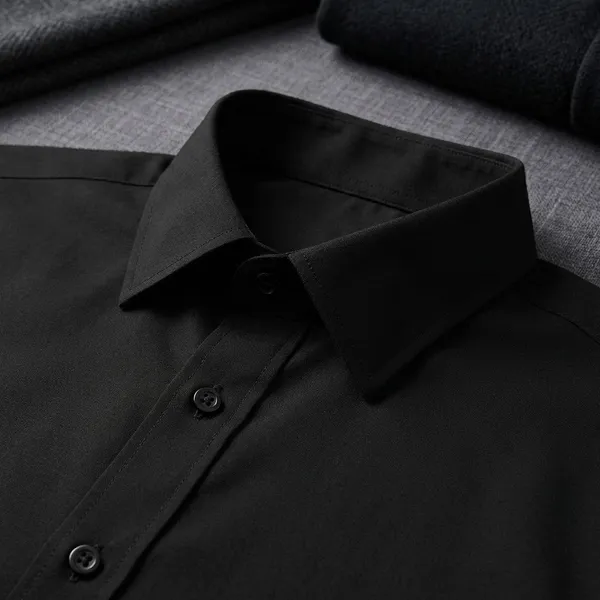 Black_Cotton_Blend_Solid_Formal_Shirt_For_Men
