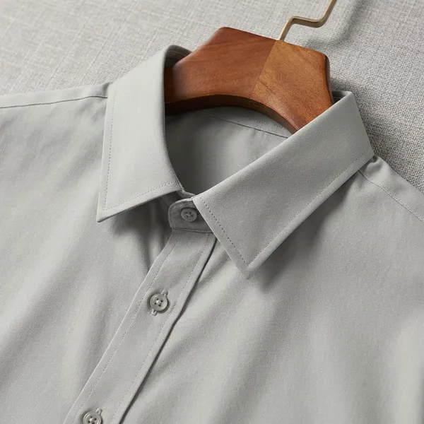 Grey_Cotton_Blend_Solid_Formal_Shirt_For_Men