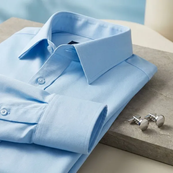 Blue_Cotton_Blend_Solid_Formal_Shirt_For_Men