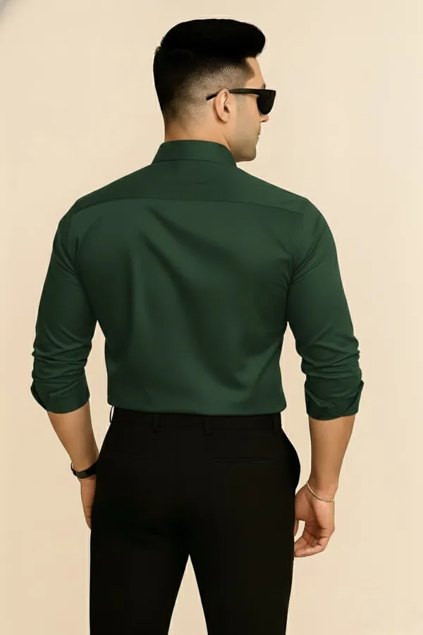 Green_Cotton_Blend_Solid_Formal_Comfort_Shirt_For_Men