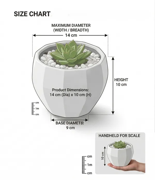 White_Premium_Quality_Ceramic_Jewel_Cut_Planter_P