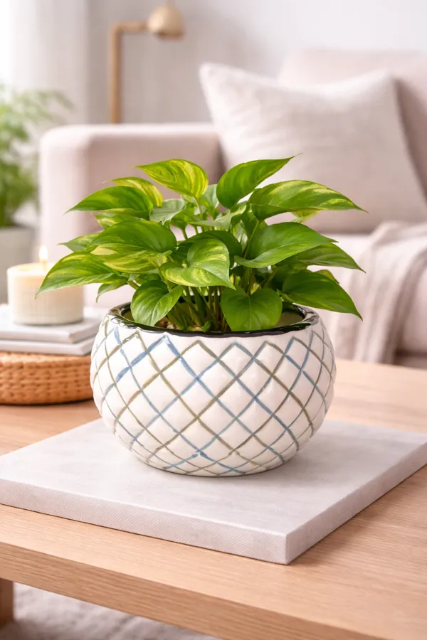 White_Yellow_And_Black_Ceramic_Pineapple_Planter_