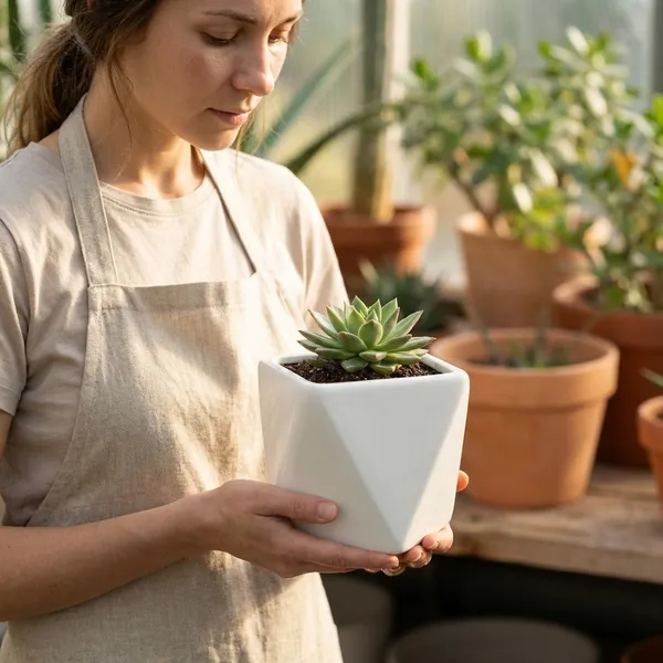 White_Ceramic_Small_Diamond_Planter_Pack_Of_3