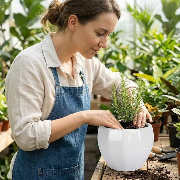 White_Ceramic_Round_Lining_Planter_