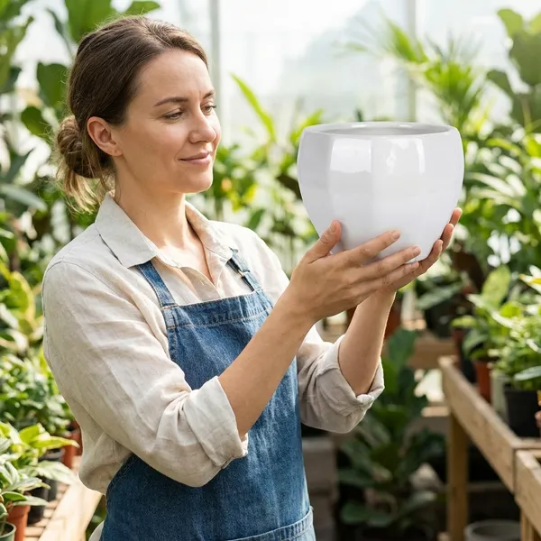 White_Ceramic_Round_Lining_Planter_