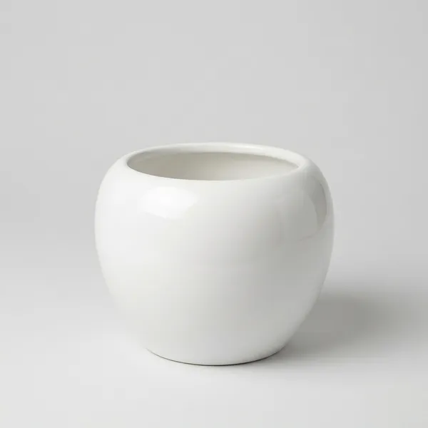 White_Ceramic_Round_Bulb_Planter