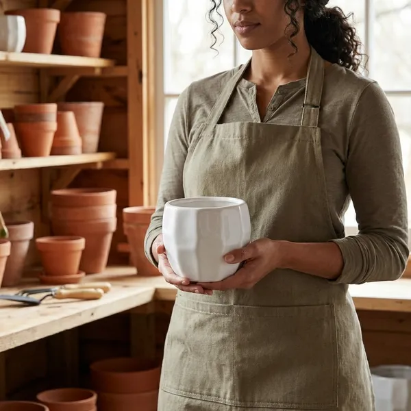 White_Premium_Quality_Ceramic_Jewel_Cut_Planter_P