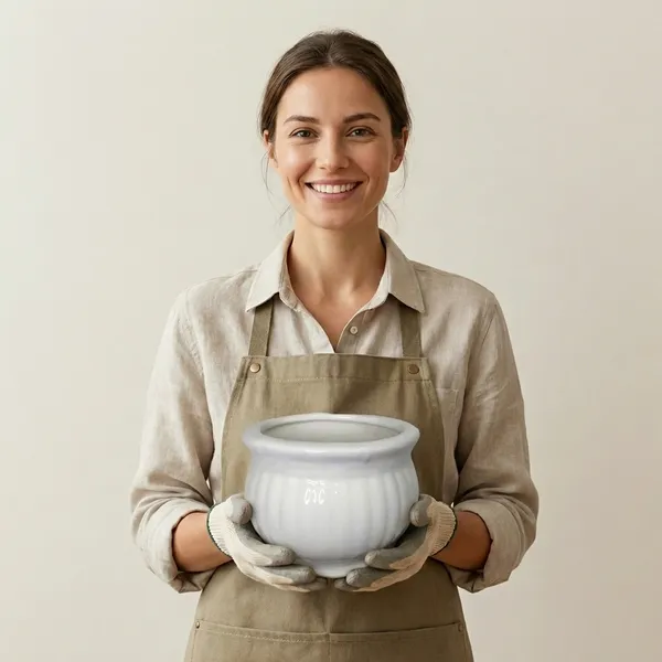 White_Premium_Quality_Ceramic_Pumpkin_Planter_