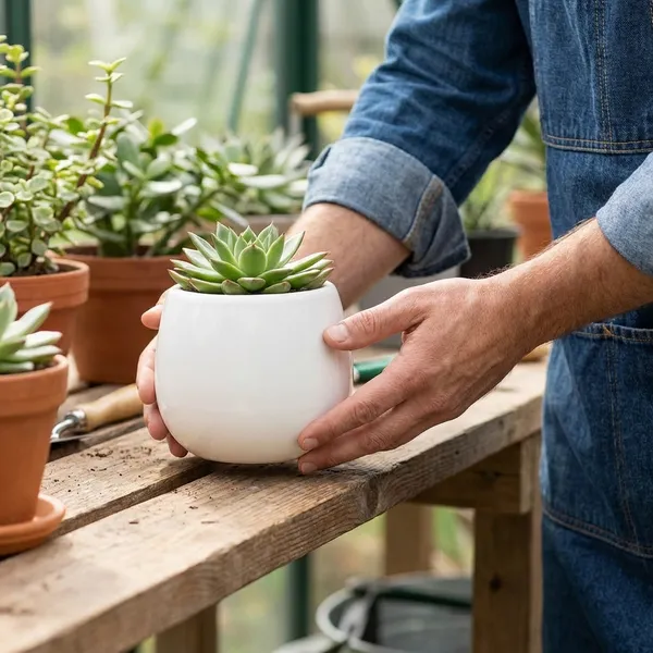White_Premium_Quality_Ceramic_Egg_Planter_