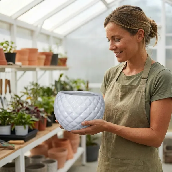 White_Premium_Quality_Ceramic_Pineapple_Planter_