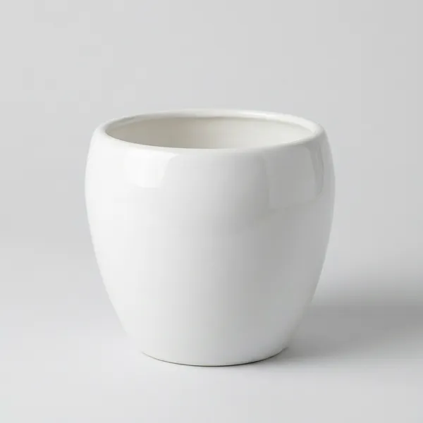 White_Premium_Quality_Ceramic_V_Shape_Planter_
