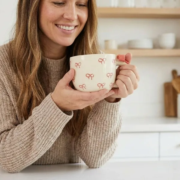 Cream_Premium_Quality_Ceramic_Pink_Bow_Handle_Cup_Pack_Of_2