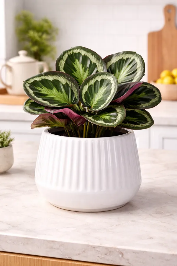 White_Ceramic_Flutted_Cylinder_Planter_