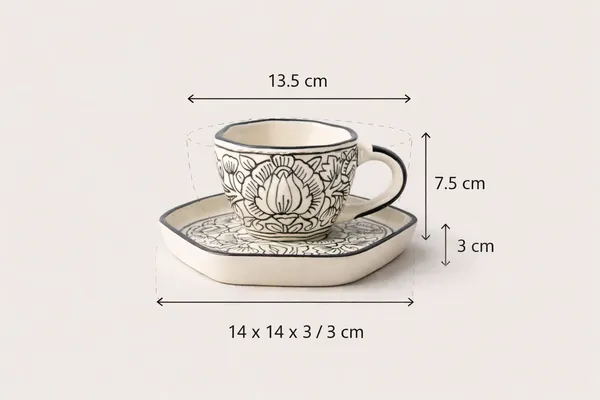 White_And_Black_Premium_Quality_Ceramic_Cup_Set
