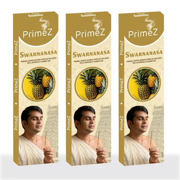 PrimeZ_Swarnanasa_Pineapple_Incense_Sticks__Vastu-Compliant_Triangle_Agarbatti_for_Meditation,_Prayer_&_Positive_Energy