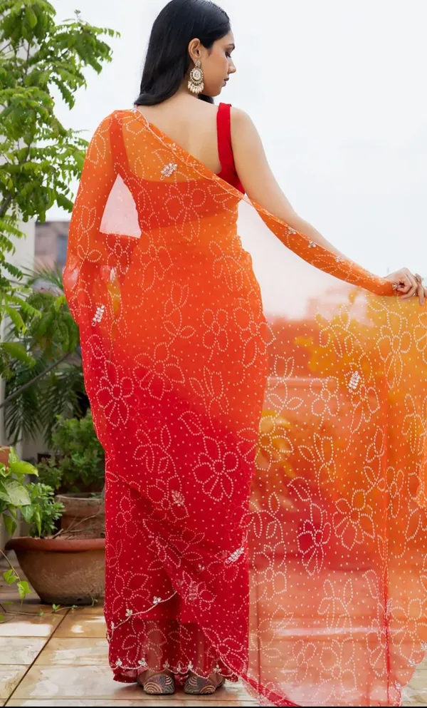Orange_Georgette_Saree_For_Women