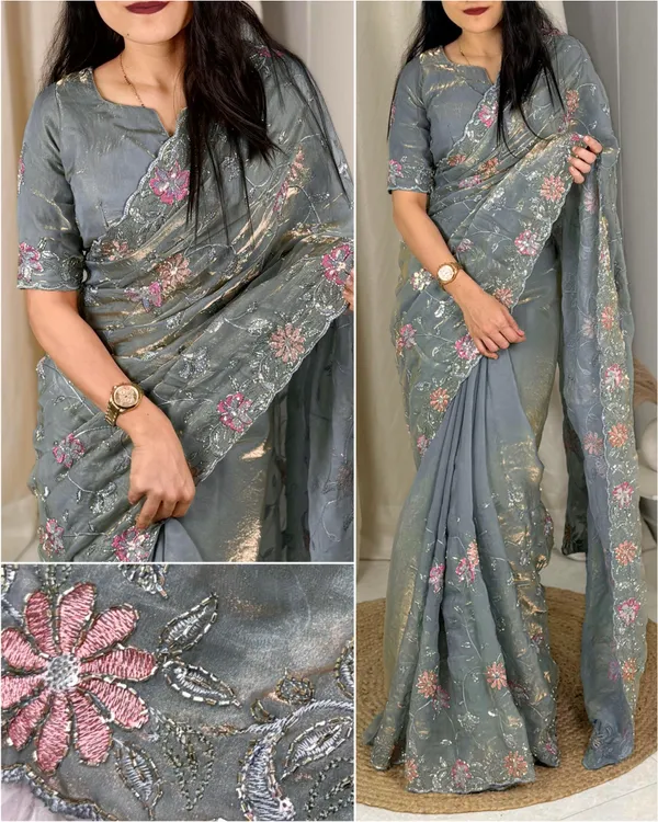Grey_Fandy_Silk_Saree_For_Women