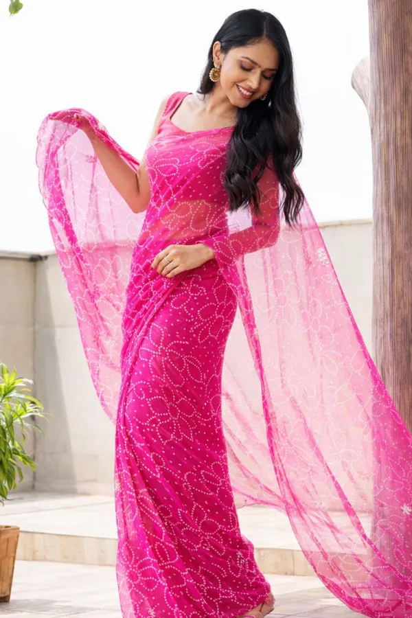 Pink_Georgette_Saree_For_Women