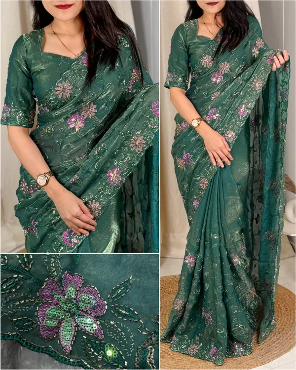 Green_Fandy_Silk_Saree_For_Women