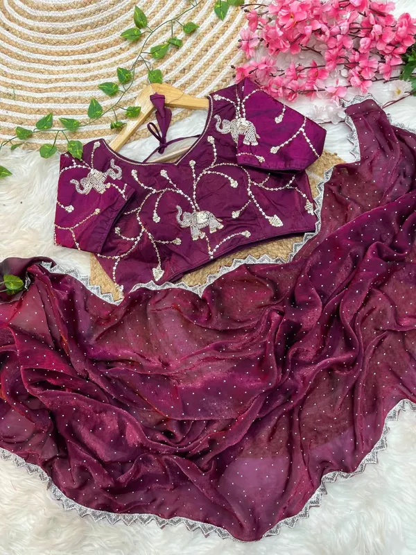 Purple_Fandy_Satin_Silk_Saree_For_Women