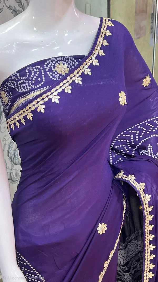 Violet_Viscose_Satin_Silk_Saree_For_Women