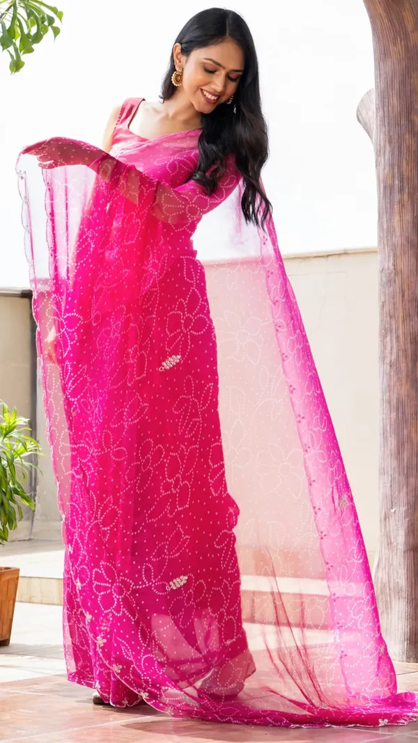 Pink_Georgette_Saree_For_Women