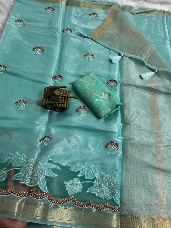 Blue_Tissue_Silk_Saree_For_Women