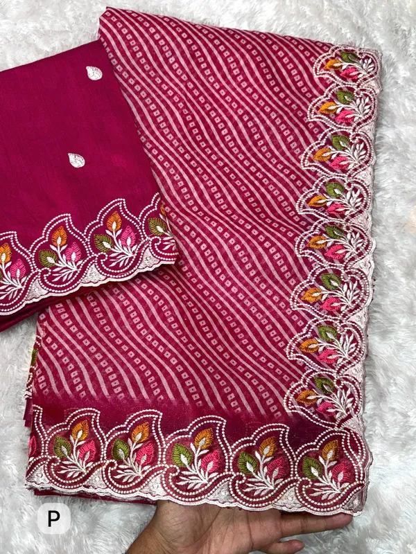 Red_Cotton_Satin_Saree_For_Women