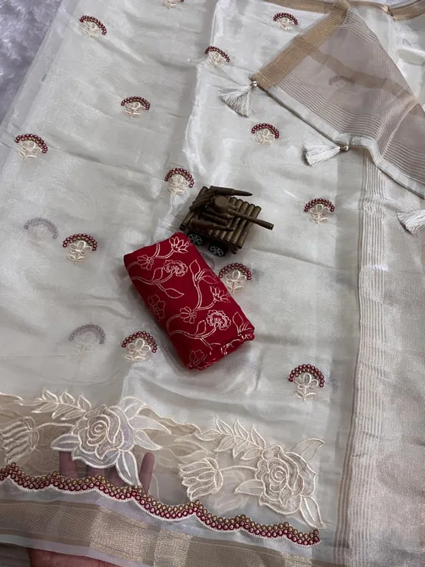 White_Tissue_Silk_Saree_For_Women