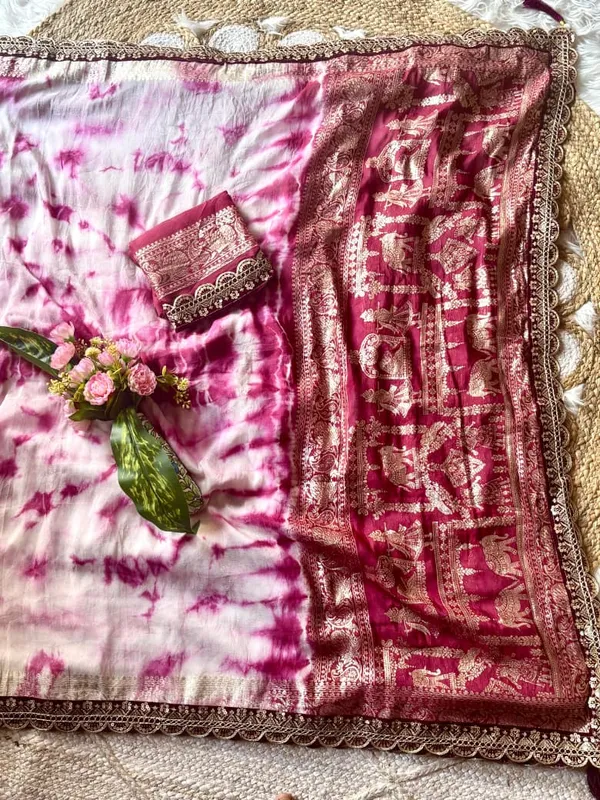 Pink_Pure_Viscose_Prism_Hand_Dying_Saree_For_Women