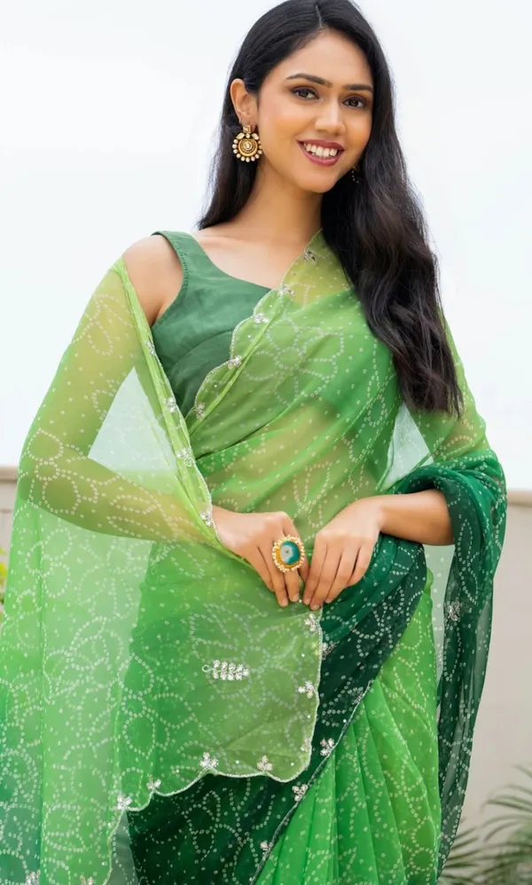 Green_Georgette_Saree_For_Women