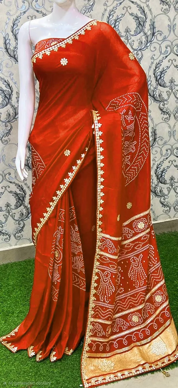 Red_Viscose_Satin_Silk_Saree_For_Women