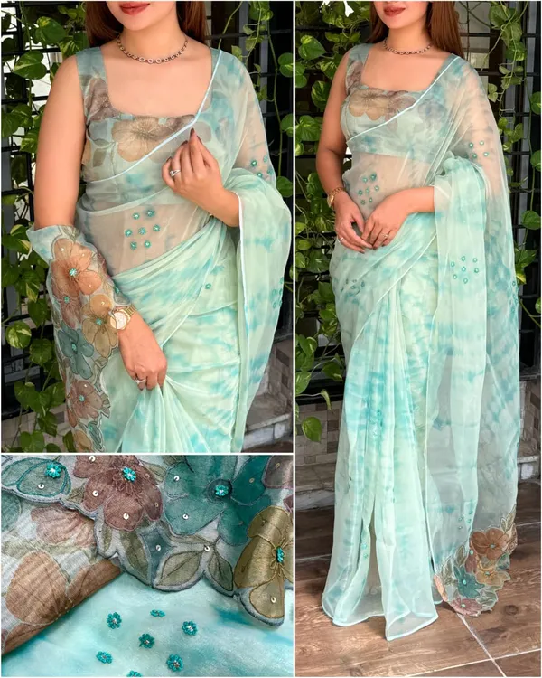 Blue_Pure_Soft_Glass_Tissue_Saree_For_Women