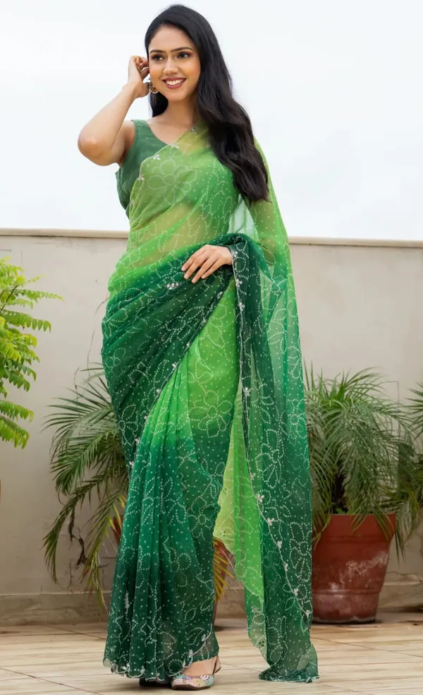 Green_Georgette_Saree_For_Women