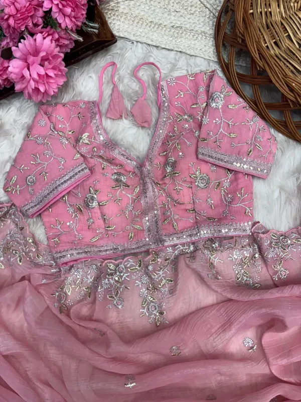 Pink_Crunchy_Silk_Saree_For_Women