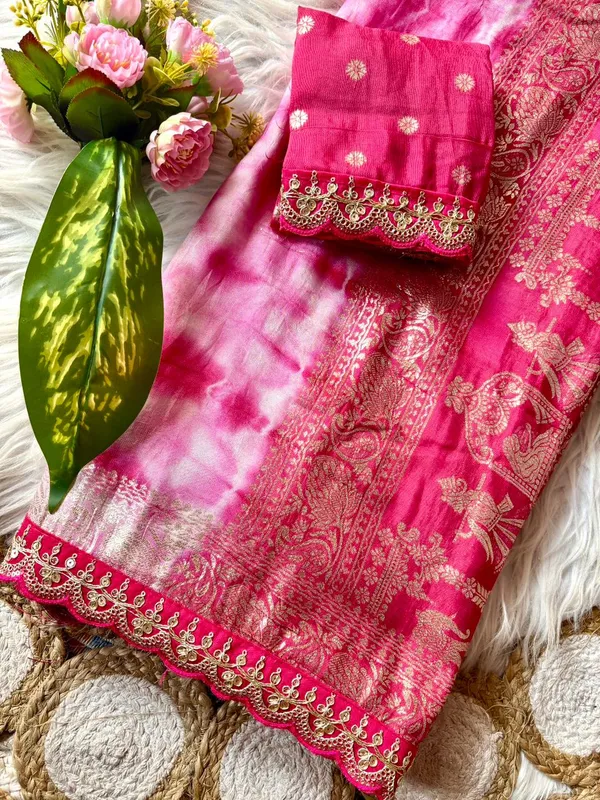Pink_Pure_Viscose_Prism_Hand_Dying_Saree_For_Women