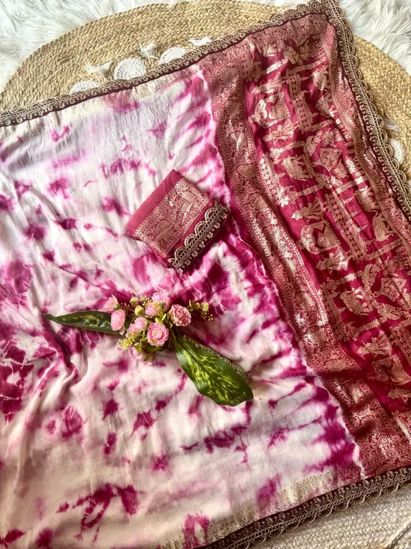 Pink_Pure_Viscose_Prism_Hand_Dying_Saree_For_Women