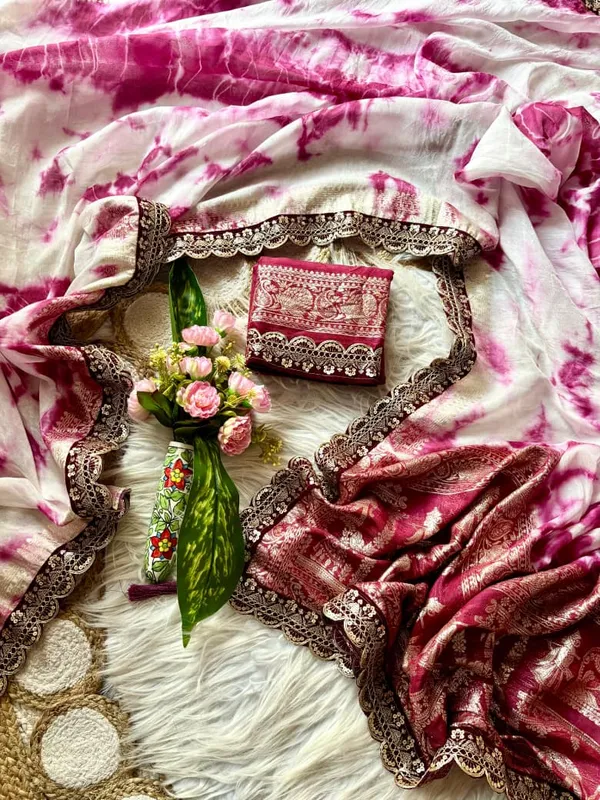 Pink_Pure_Viscose_Prism_Hand_Dying_Saree_For_Women