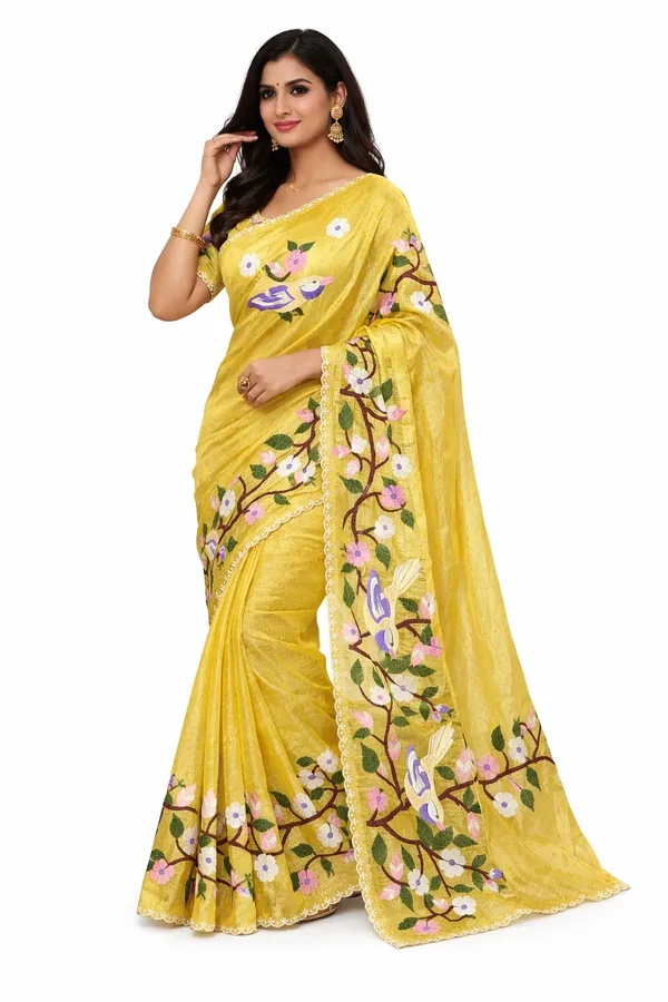 Yellow_Fine_Gold_Crush_Saree_For_Women
