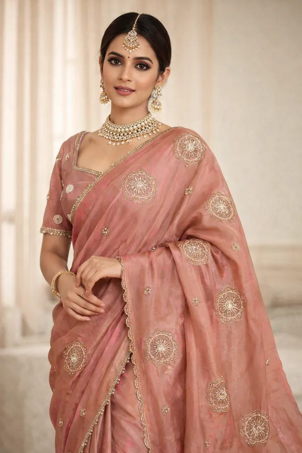 Pink_Space_Silk_Fabric_Saree_For_Women