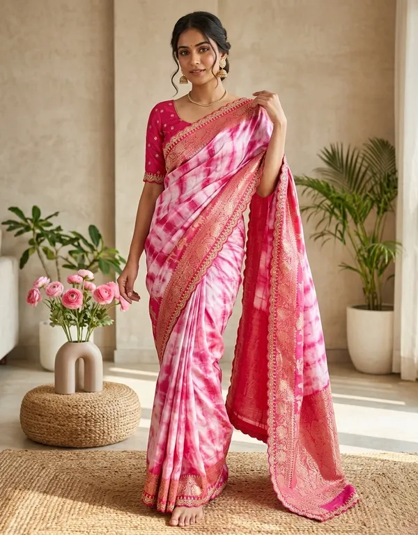 Pink_Pure_Viscose_Prism_Hand_Dying_Saree_For_Women