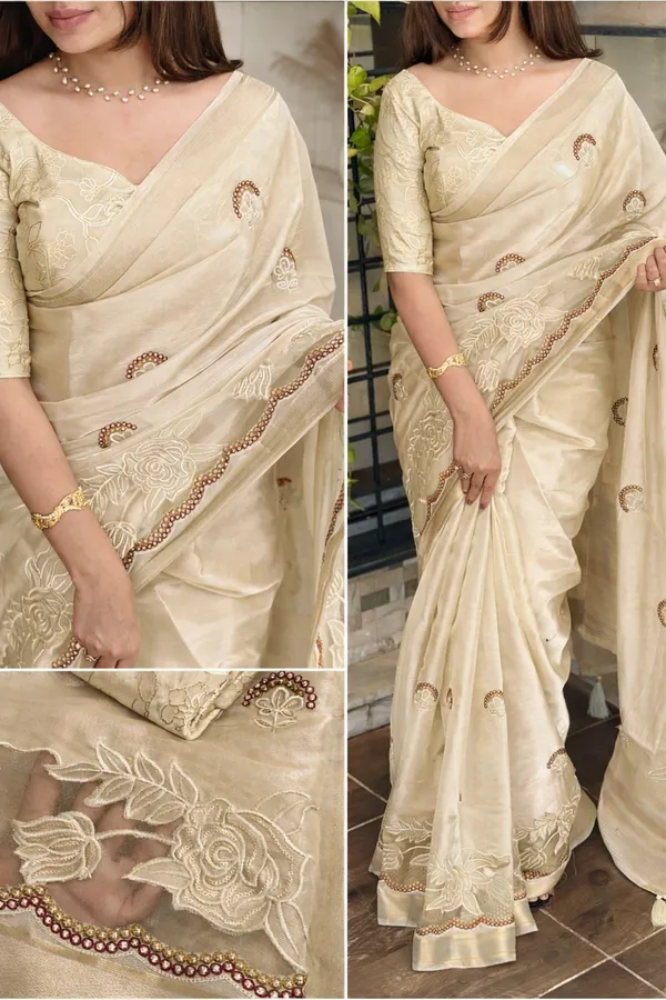 Beige_Tissue_Silk_Saree_For_Women