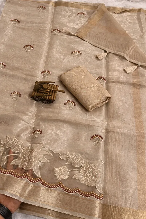 Beige_Tissue_Silk_Saree_For_Women