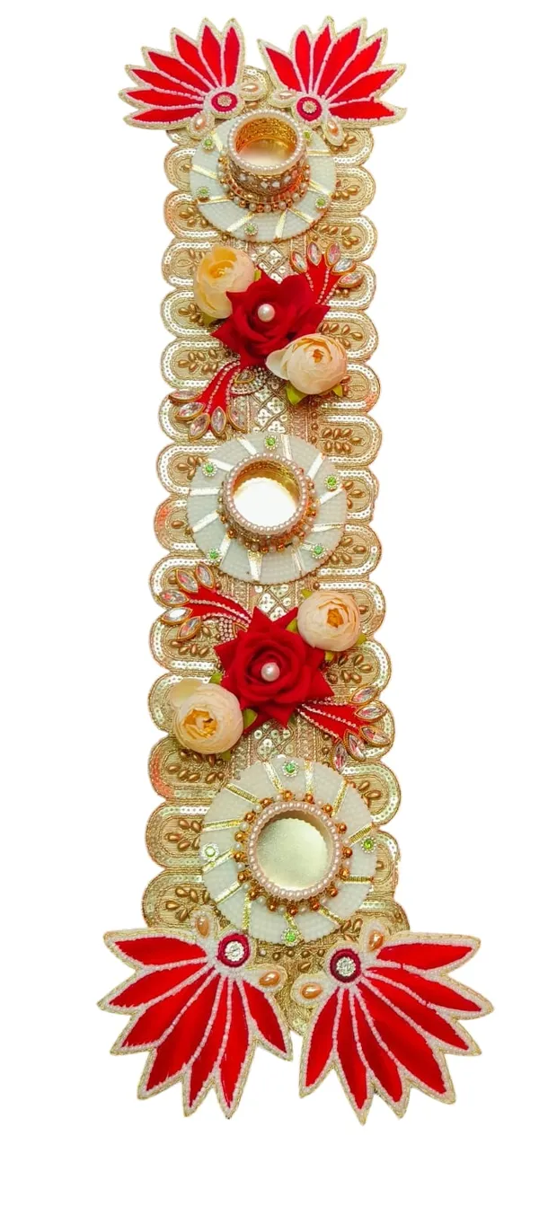 Red_Table_Runner_With_Tea_Light_Big_For_Home_Decoration