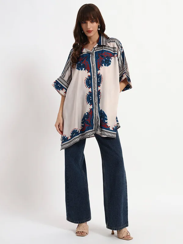 Multicolor_Cotton_Premium_and_Elegant_Boho_Chic_Printed_Kaftan_Shirt_Top_For_Women