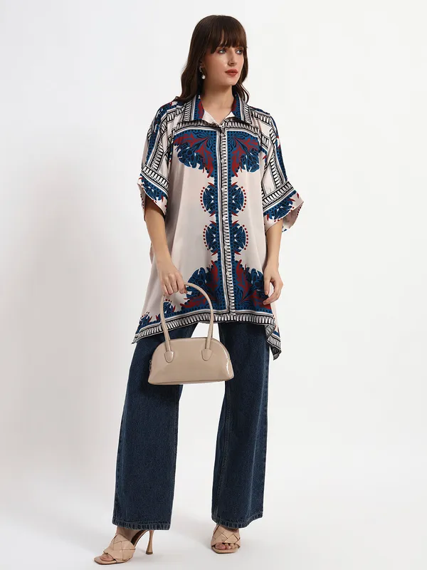 Multicolor_Cotton_Premium_and_Elegant_Boho_Chic_Printed_Kaftan_Shirt_Top_For_Women
