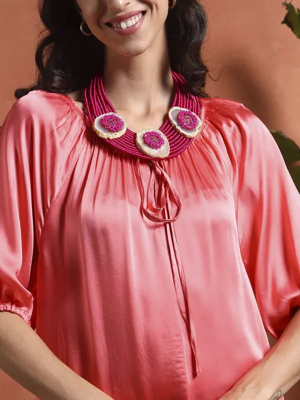 Pink_Satin_Premium_and_Elegant_Blush_Coral_Satin_Midi_Dress_For_Women