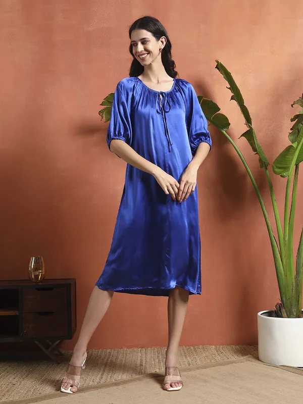 Blue_Cotton_Premium_and_Elegant_Sapphire_Breeze_Relaxed_Fit_Dress_For_Women