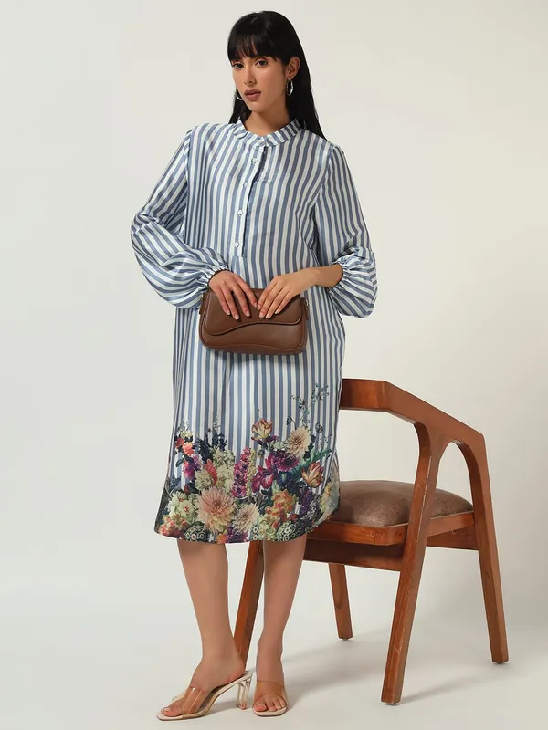 Blue_Cotton_Premium_and_Elegant_Striped_Floral_Hem_Midi_Dress_For_Women